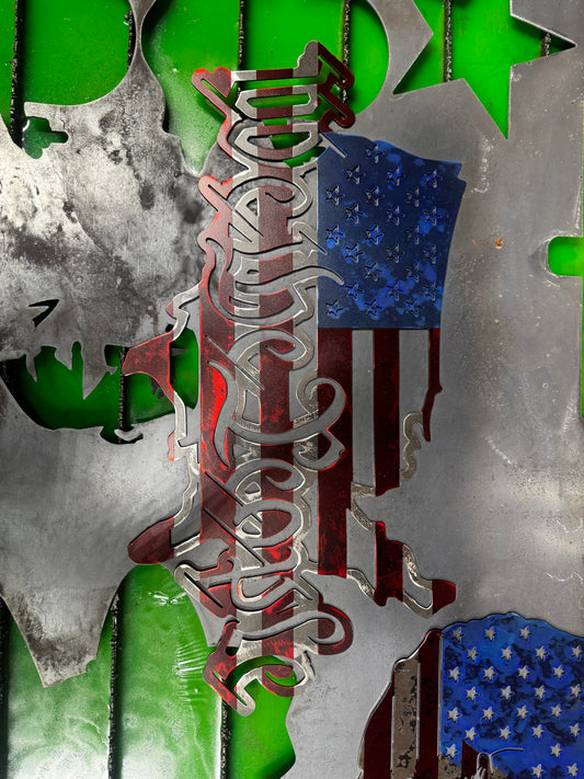 We the People American Flag Sign