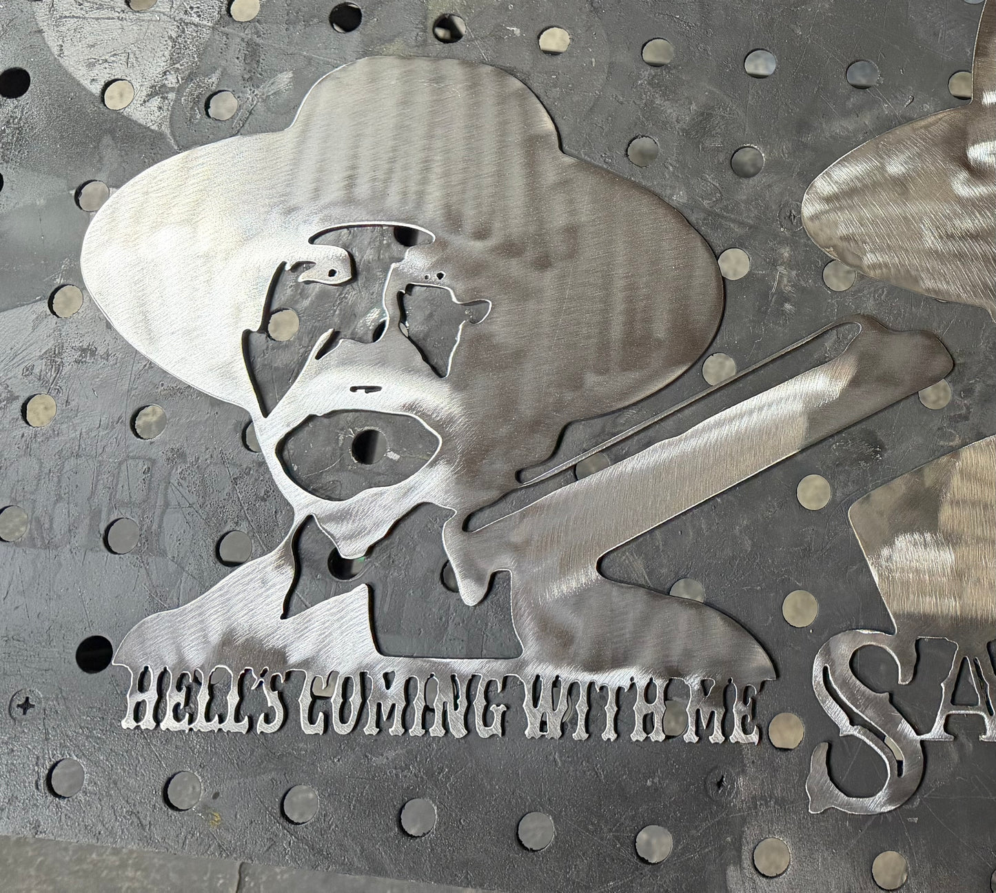 Wyatt Earp - Hells coming with me sign