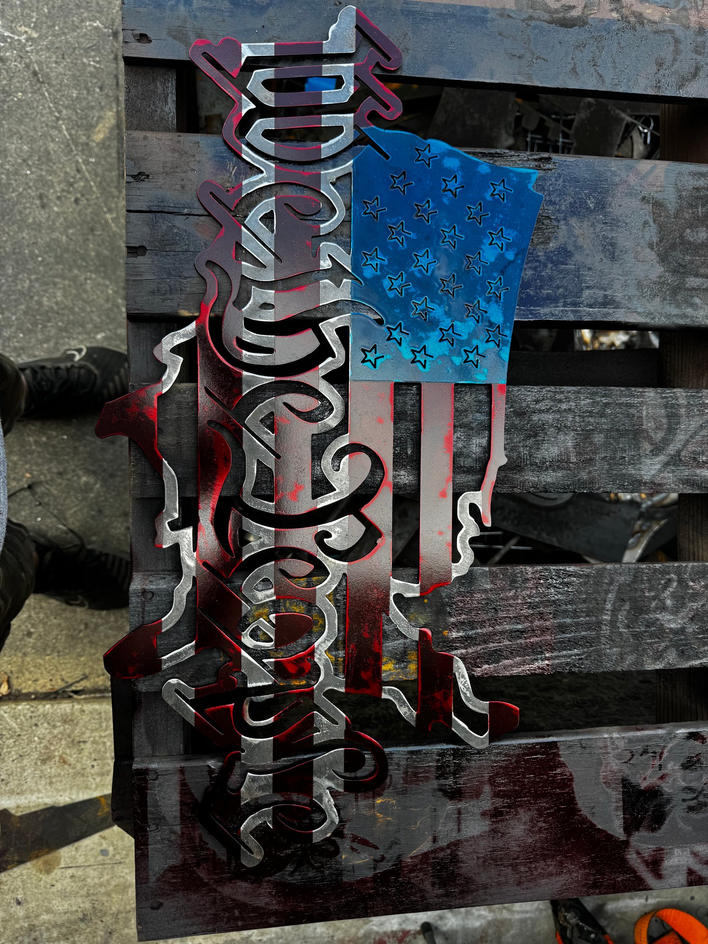 We the People American Flag Sign