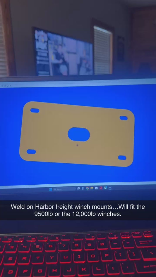 Weld-on Winch Plate for 9500lb/12,000lb winch.