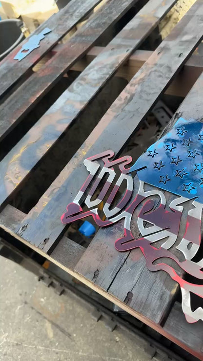 We the People American Flag Sign